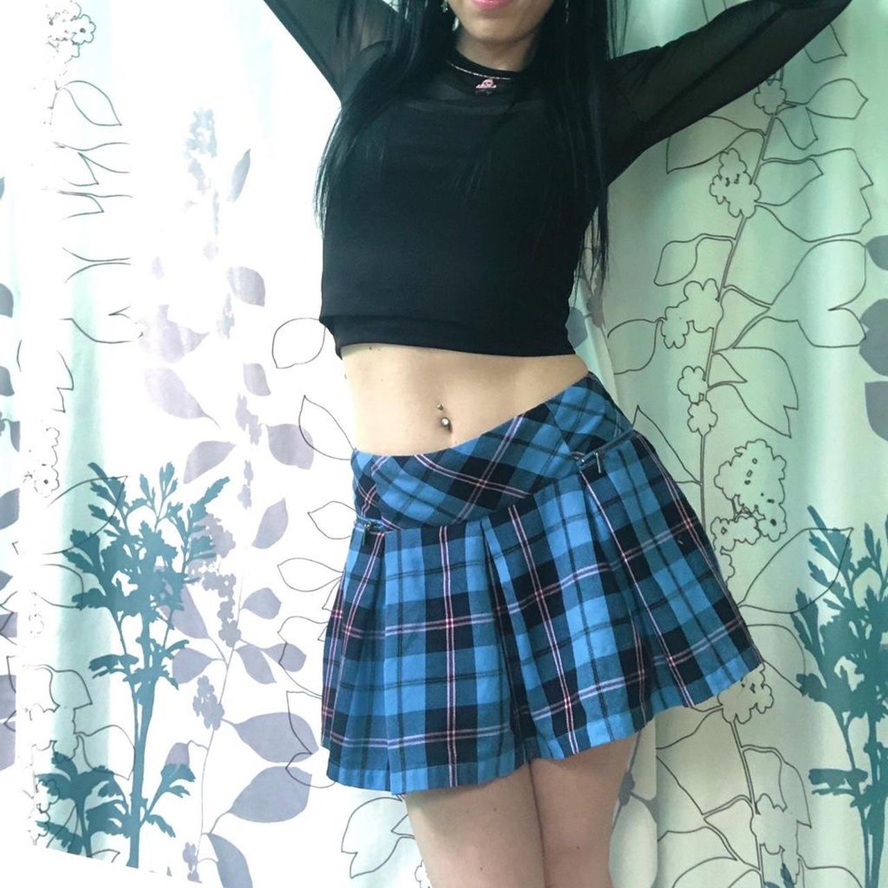 Plaid skort , shorts from the back Skirt in the - Depop