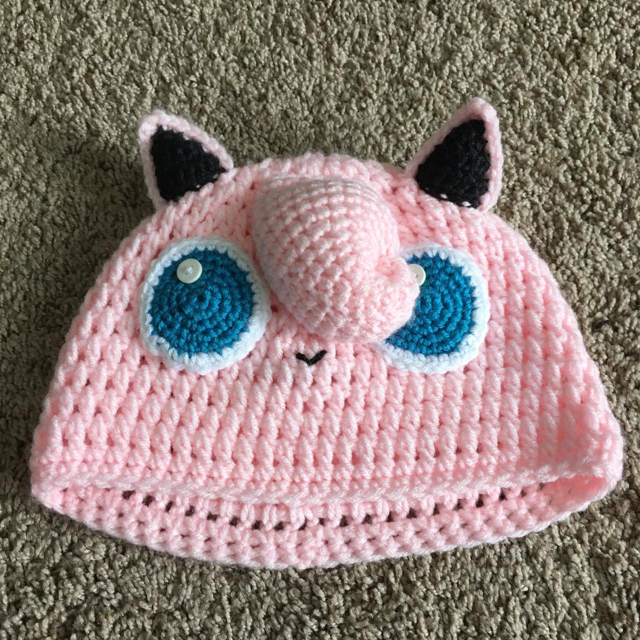 Custom handmade jigglypuff knit beanie Bundle... - Depop