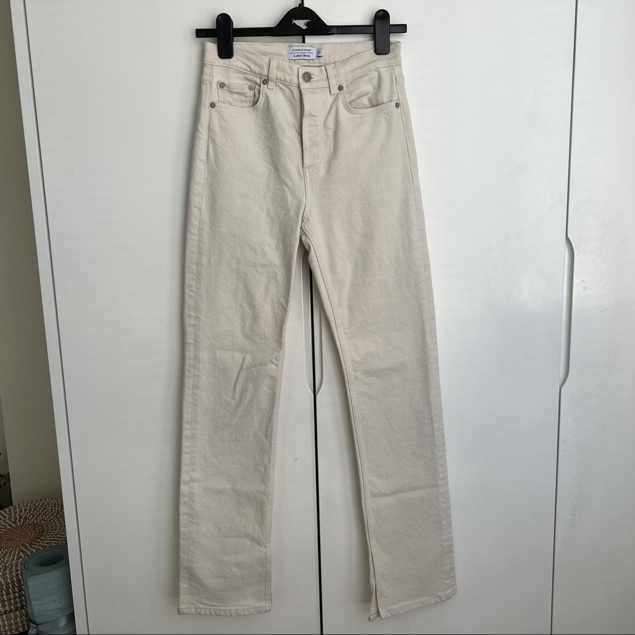 & Other Stories off white straight leg white jeans... - Depop