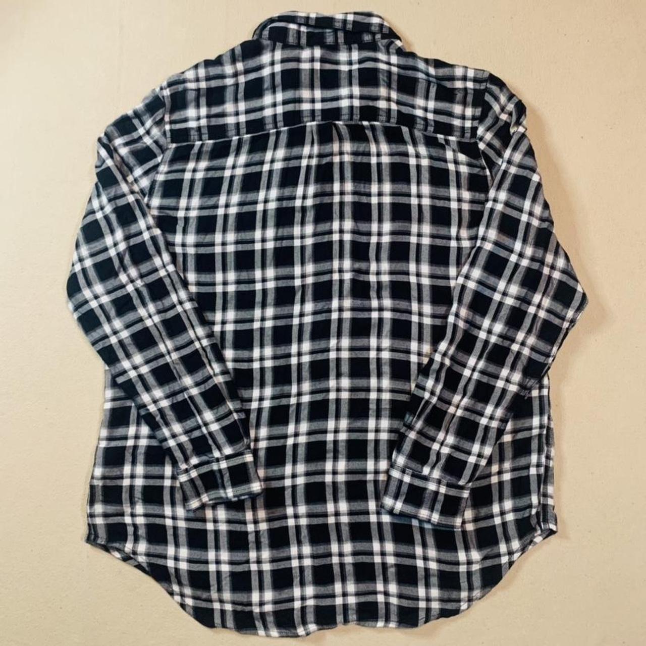 Black and White Flannel shirt in good condition.... - Depop