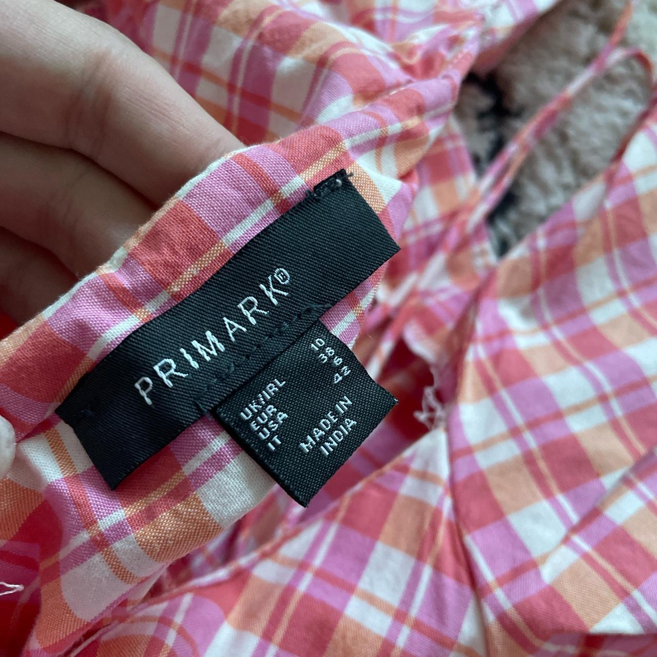 Checked babydoll dress with puff sleeves Worn once Depop