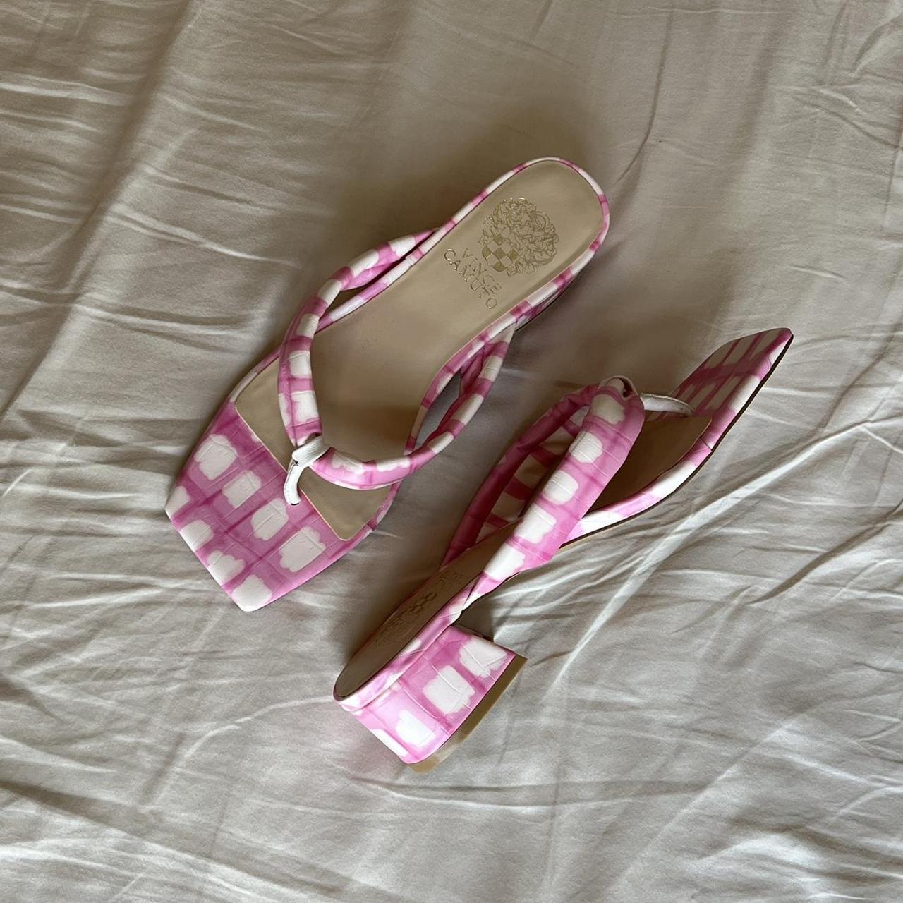 Vince Camuto Women's Pink and White Sandals