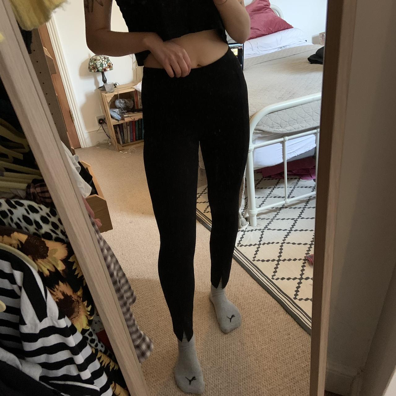 Missguided black high waisted trousers/leggings -... - Depop