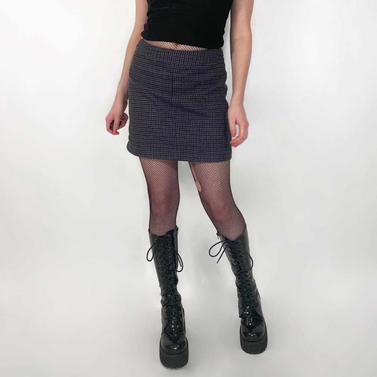 Product Image 2 - Gray pincheck wool mini skirt