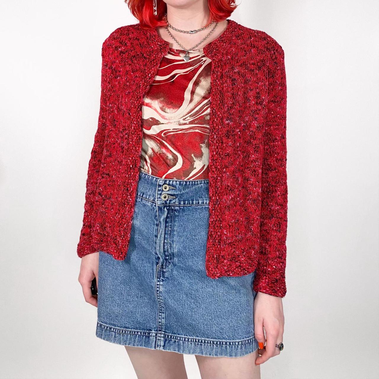 Product Image 2 - Red marble knit cardigan 🍓

Fits
