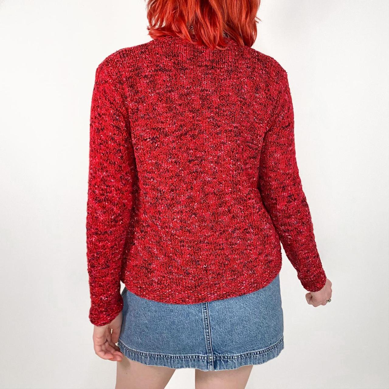 Product Image 3 - Red marble knit cardigan 🍓

Fits
