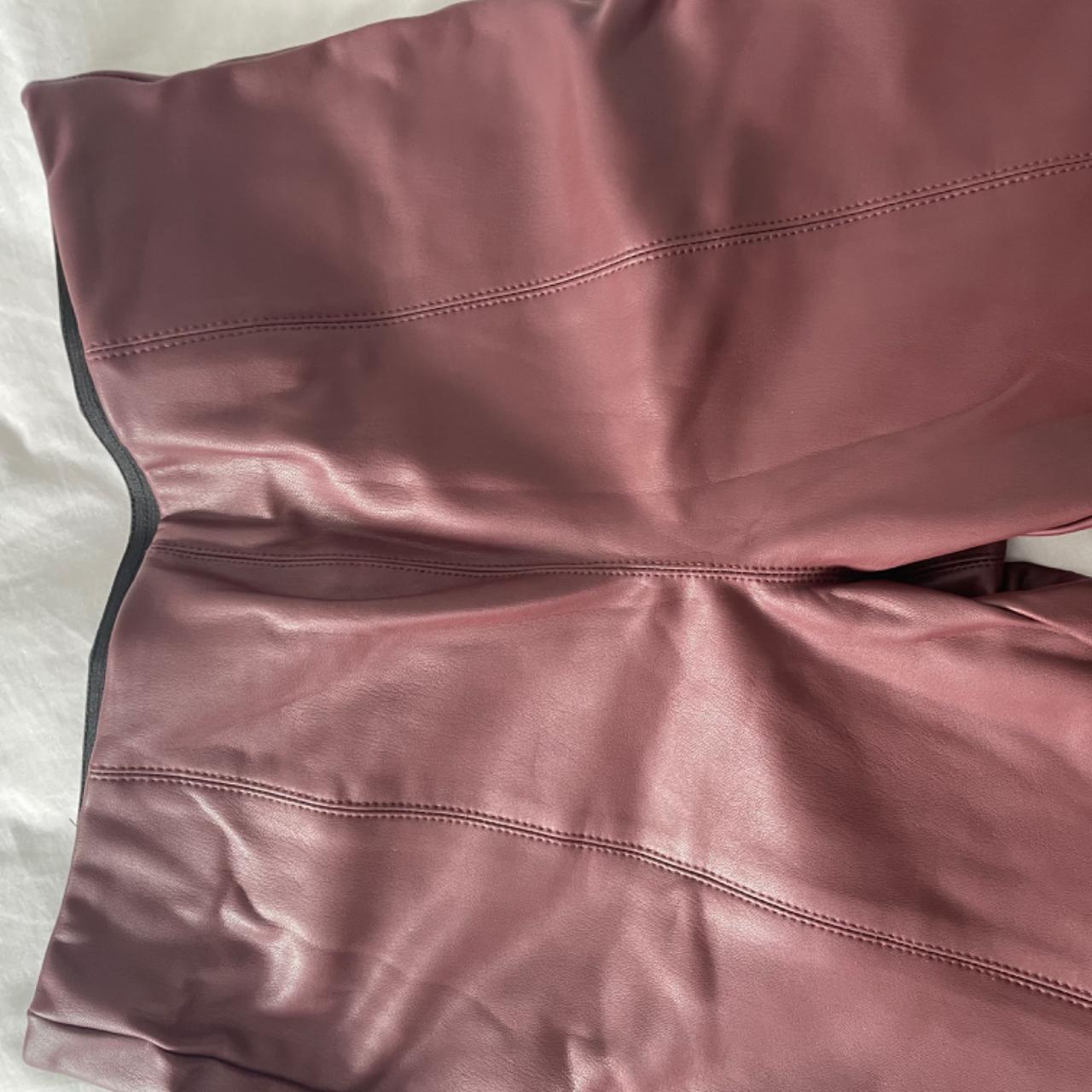 Tu Clothing Leather Pants In Burgundy Never Worn Depop sku-ls-jersey-shop-g5-floral-aop-printed-lux-multi-coloure-women