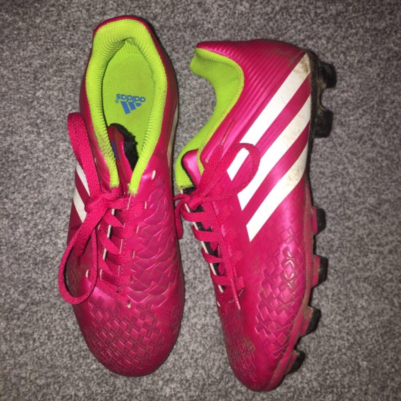 Pink adidas football boots Used 3 times, in VERY... - Depop