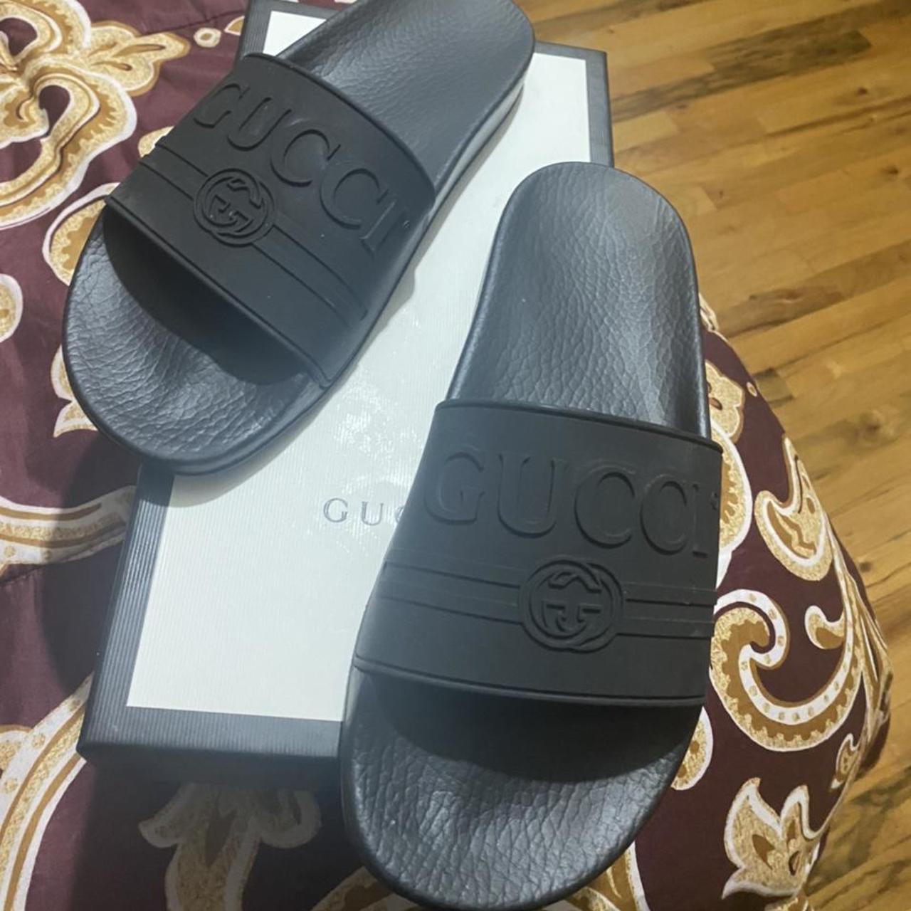 Gucci Women's Black Slides | Depop