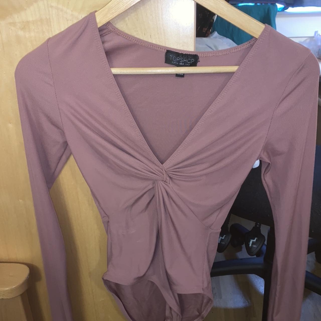 Dusty pink bodysuit. Fits really well to body.... - Depop