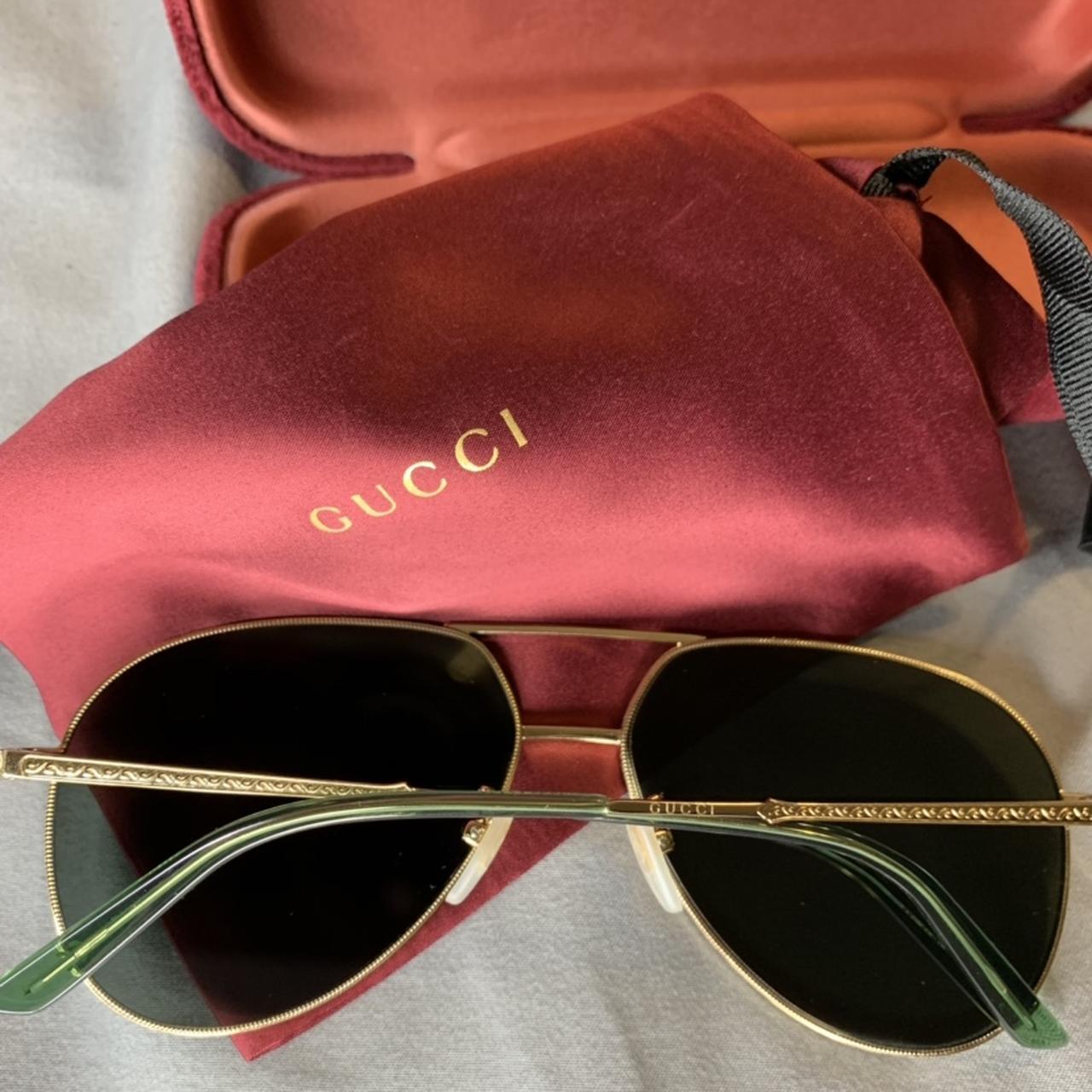 Gucci Red Velvet Sunglass Glasses Case Thank You - Depop