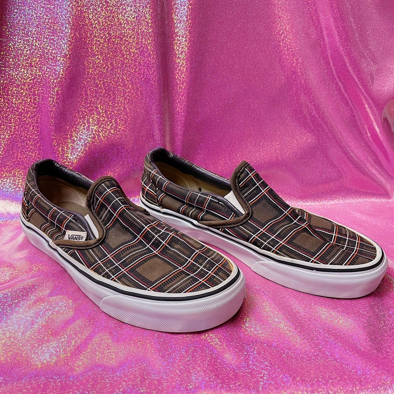 Plaid slip best sale on vans