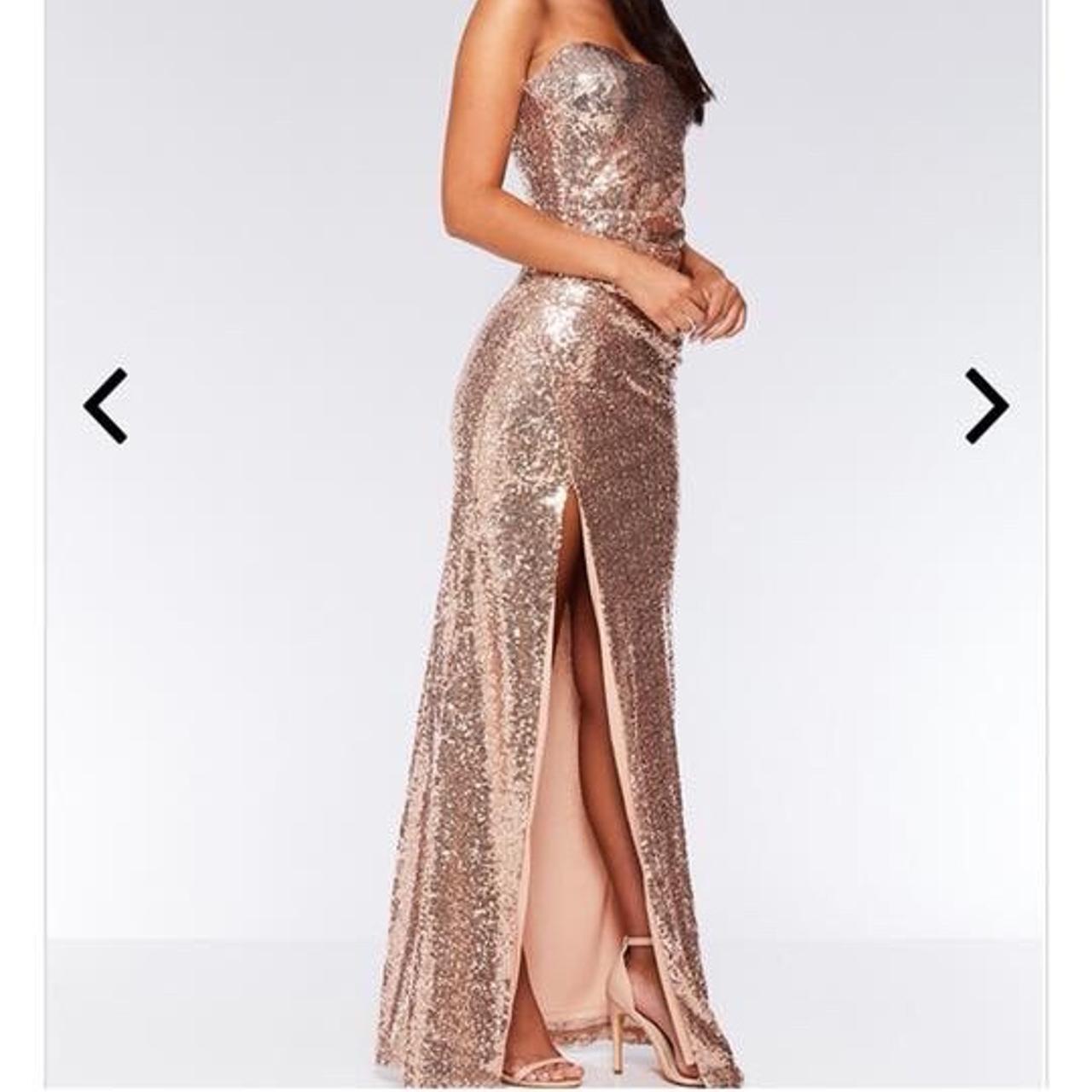 Quiz gold prom fashion dress