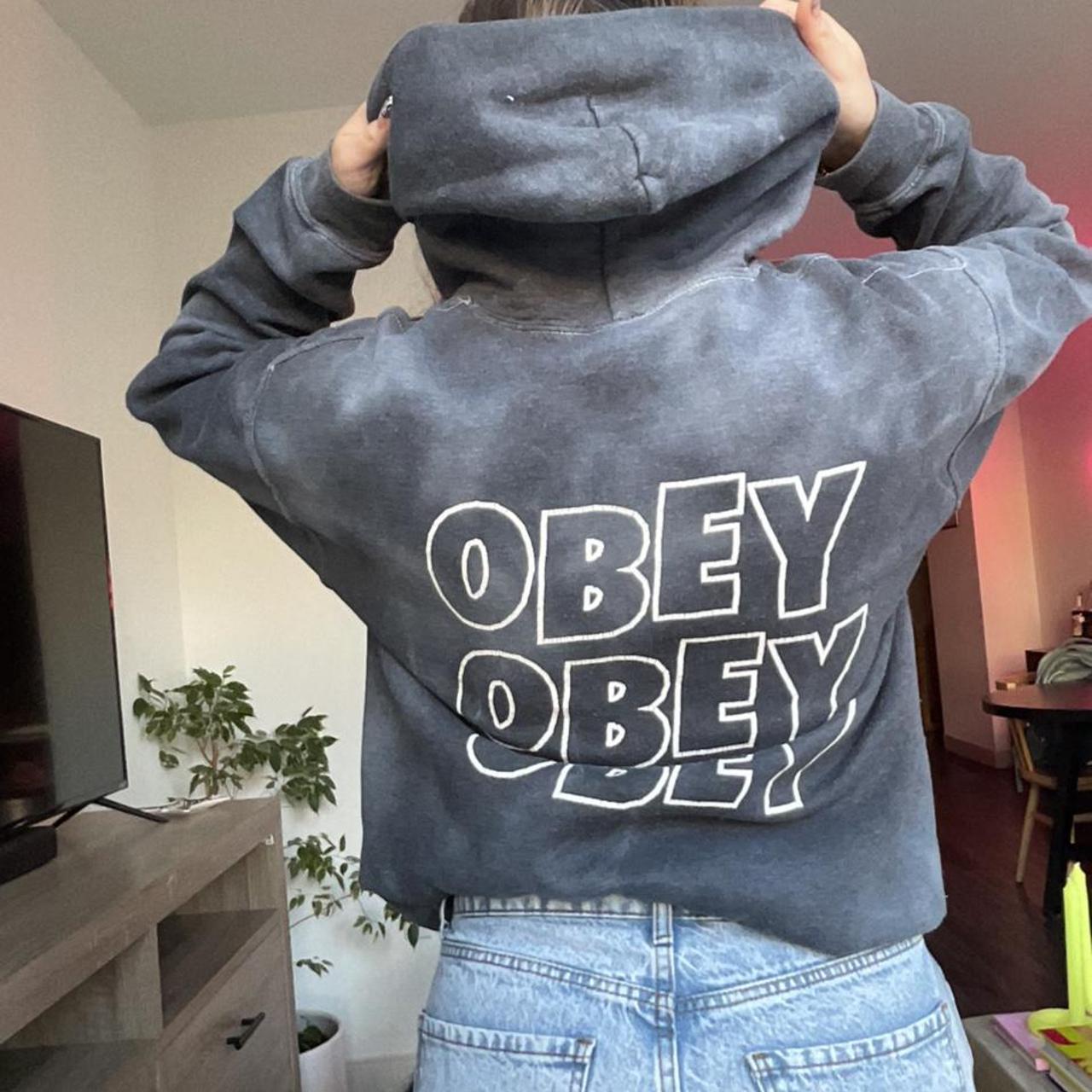 obey pullover moletom com capuz