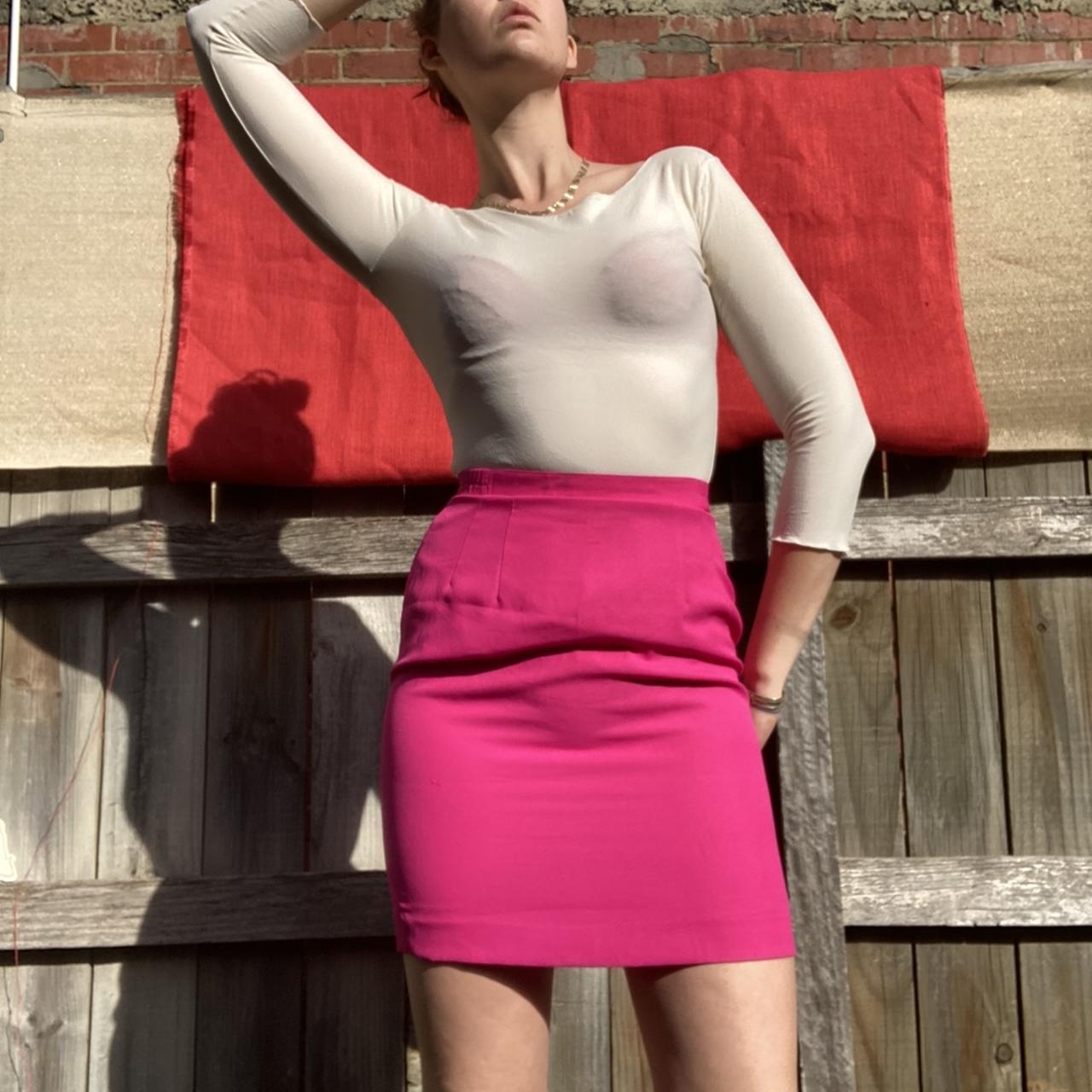 Hot damn hot pink High waisted vintage 80s Depop