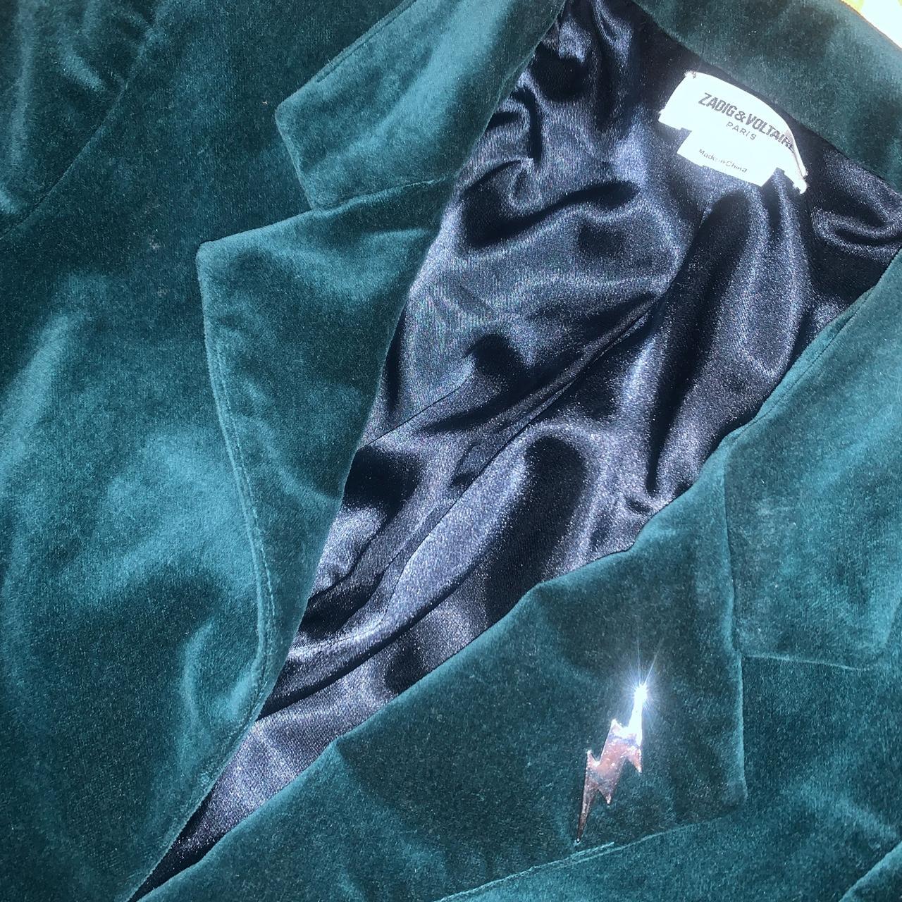 Green Velour Zadig Voltaire Smoking Jacket Depop