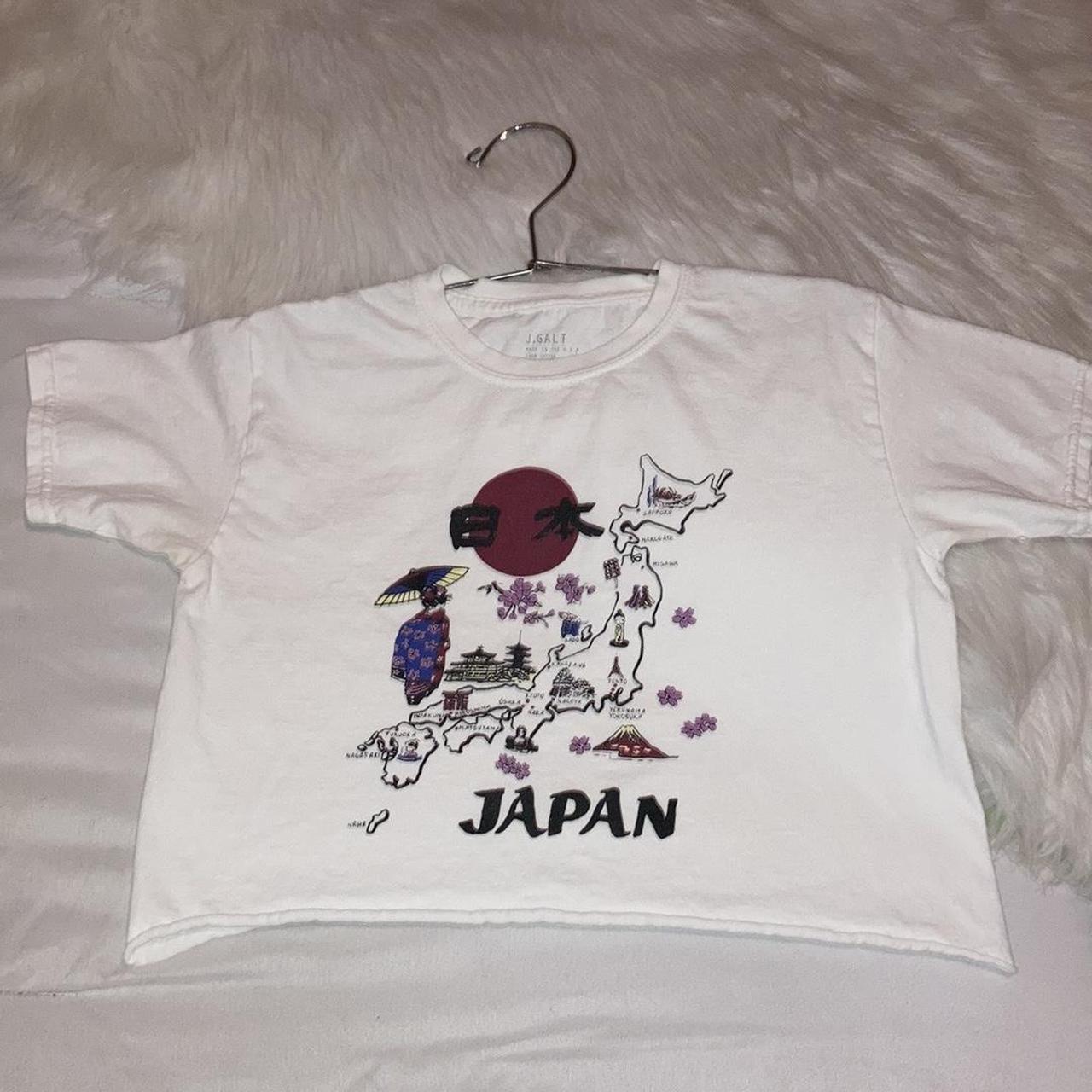 John Galt Brandy Melville Japan Dot Map Crop Top One... - Depop