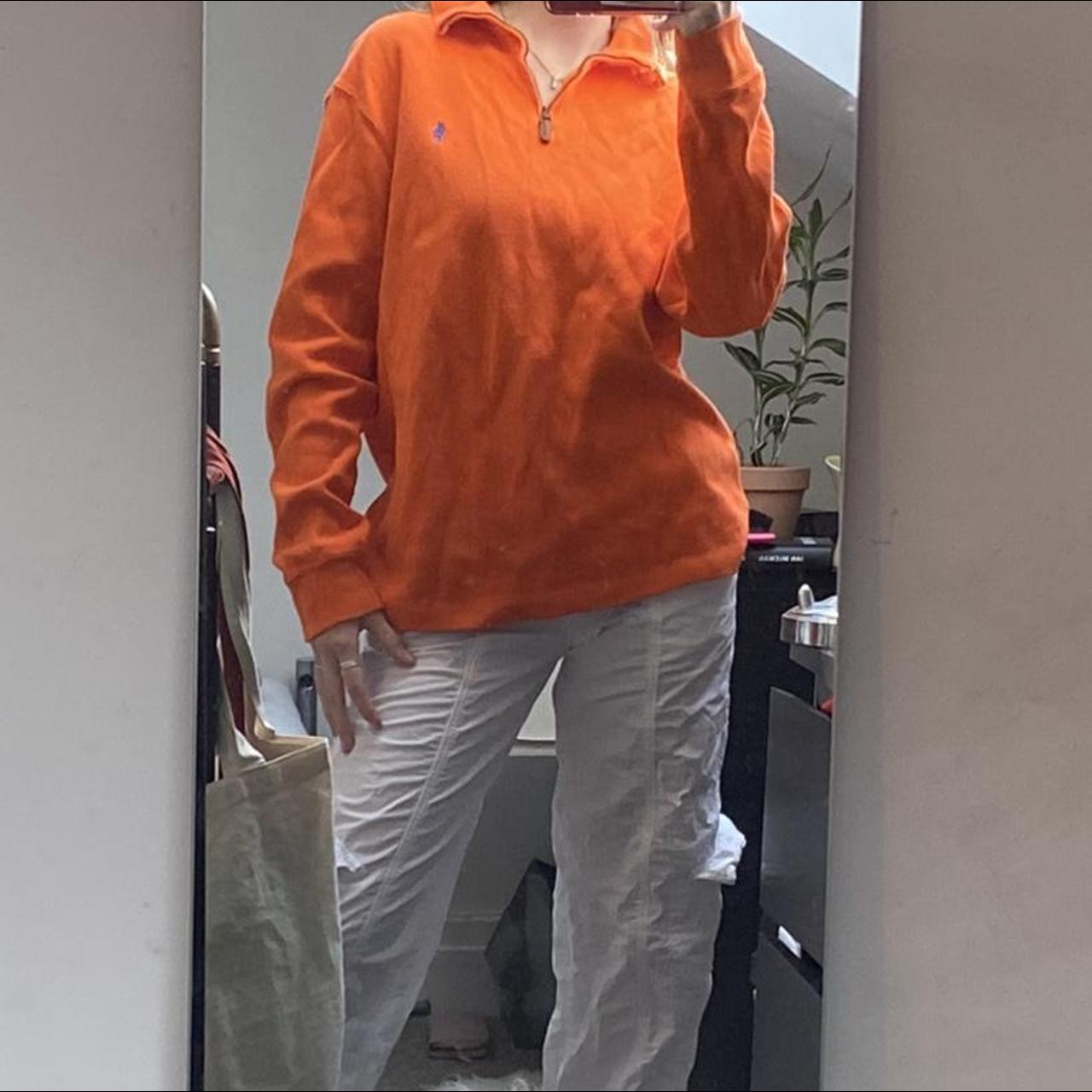 Ralph Lauren Women's Orange Sweatshirt | Depop