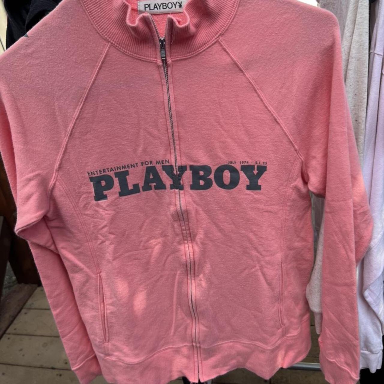 SALE Vintage pink playboy jacket zip up perfect