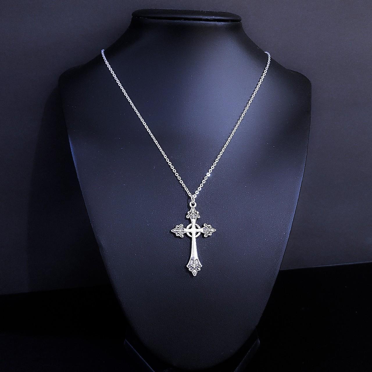 FINE JEWELRY YES PLEASE! Womens Lab Created White Sapphire Sterling Silver  Cross Pendant Necklace | Hamilton Place