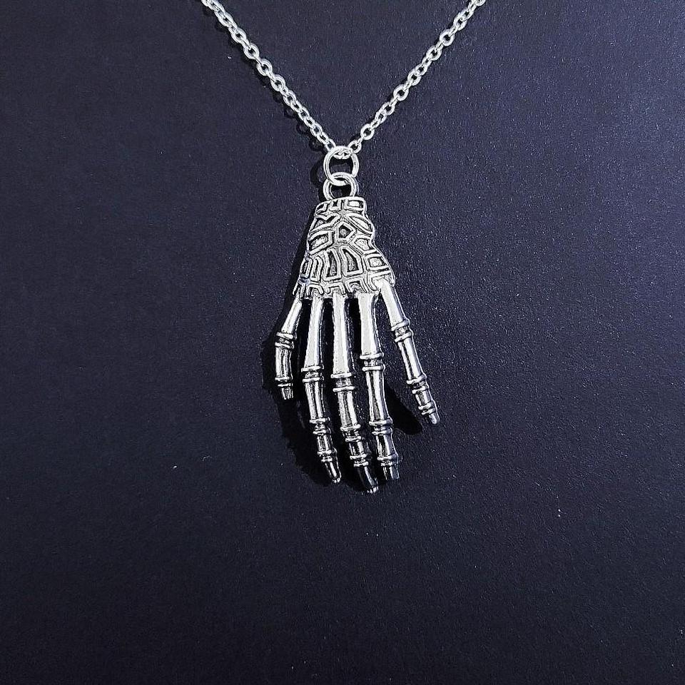 Silver Skeleton Hand Pendant | Hackberry Creek