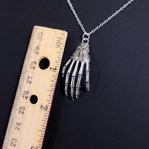 Amazon.com: WTENIY Skeleton Heart Necklace S925 Sterling Silver Skull Hand  Bone Gothic Jewelry Gifts for Halloween : Clothing, Shoes & Jewelry