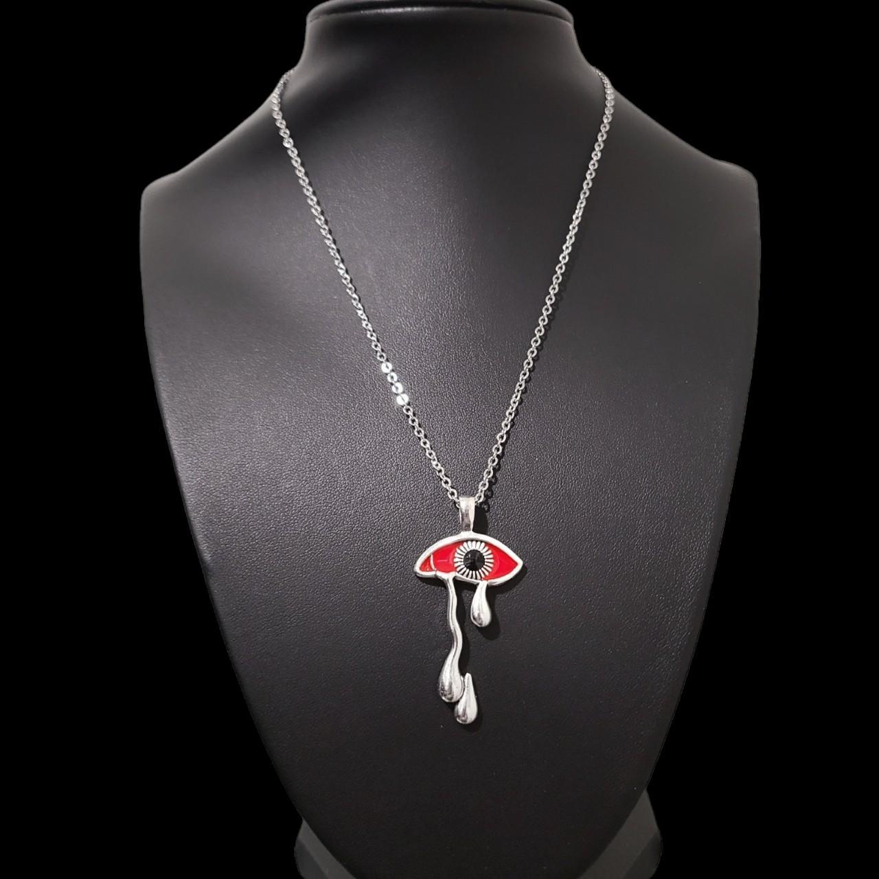 Product Image 4 - 18" Red Crying Eye Necklace