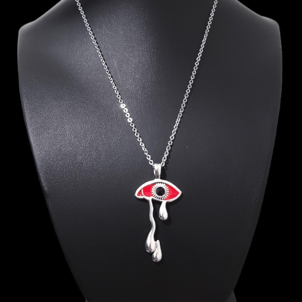 Product Image 2 - 18" Red Crying Eye Necklace