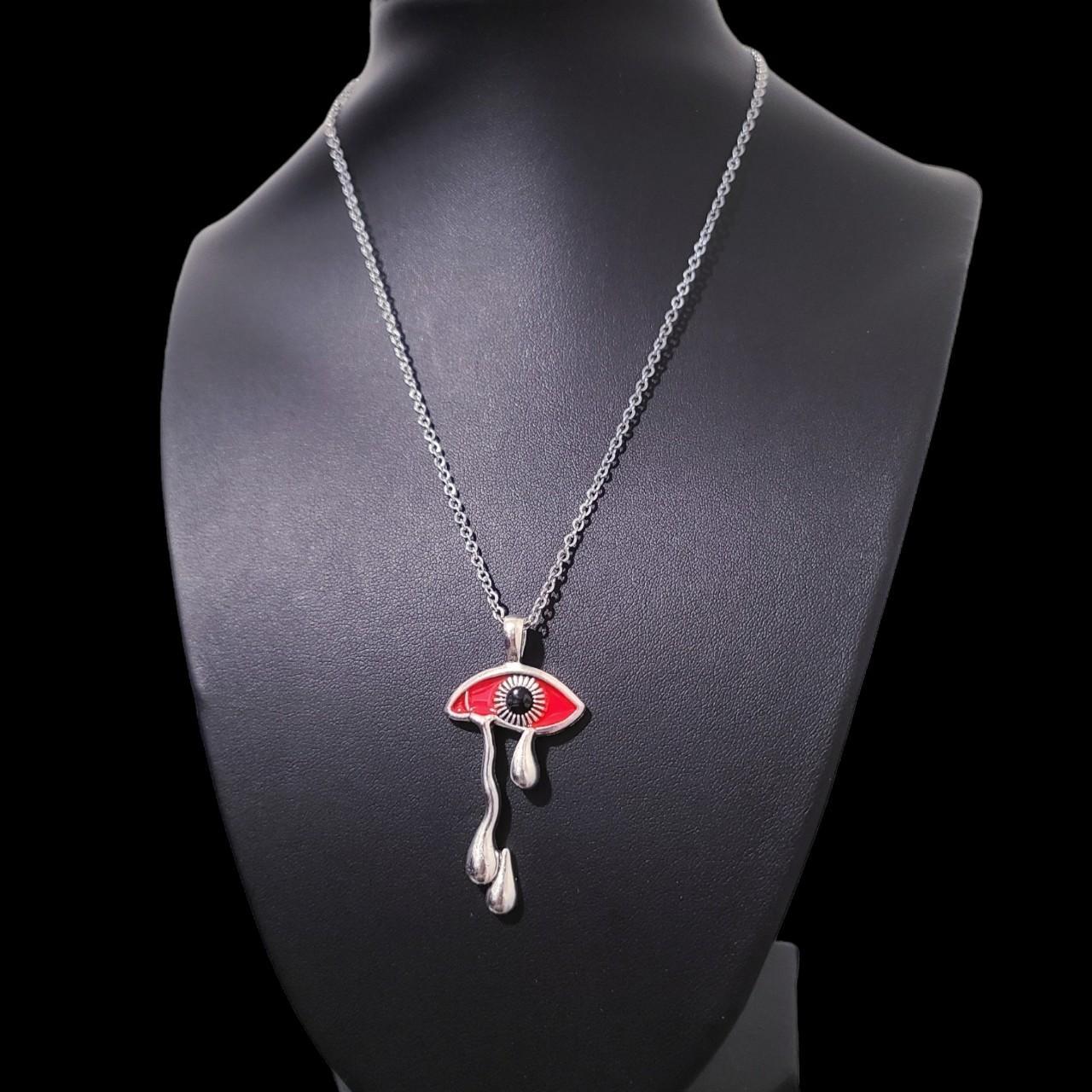 Product Image 3 - 18" Red Crying Eye Necklace