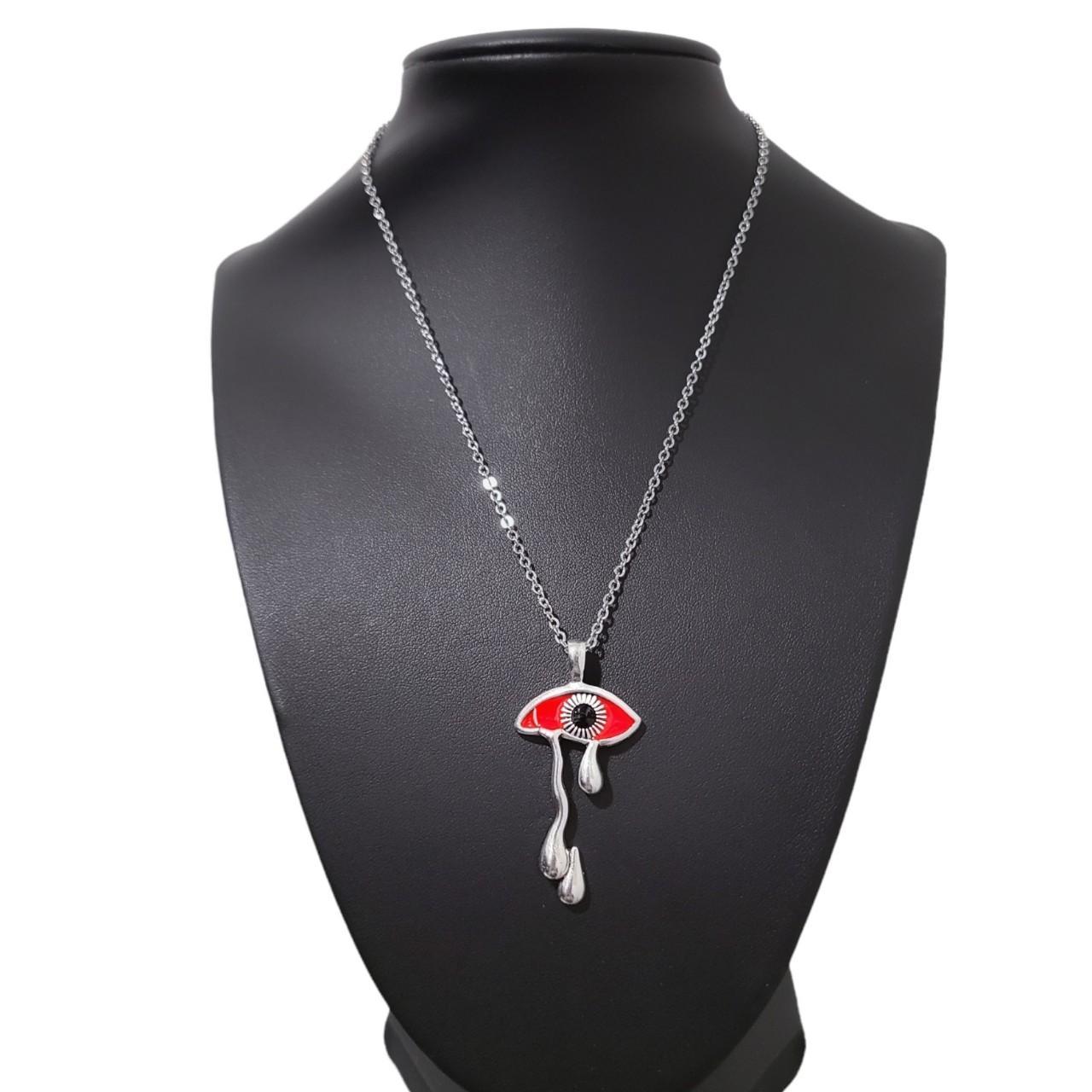 Product Image 1 - 18" Red Crying Eye Necklace