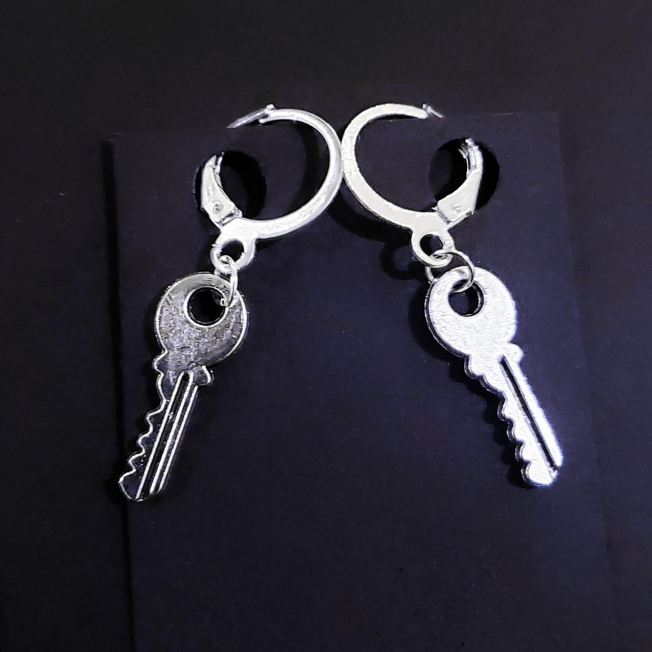Product Image 3 - Silver Key Ear Hugger Earrings.