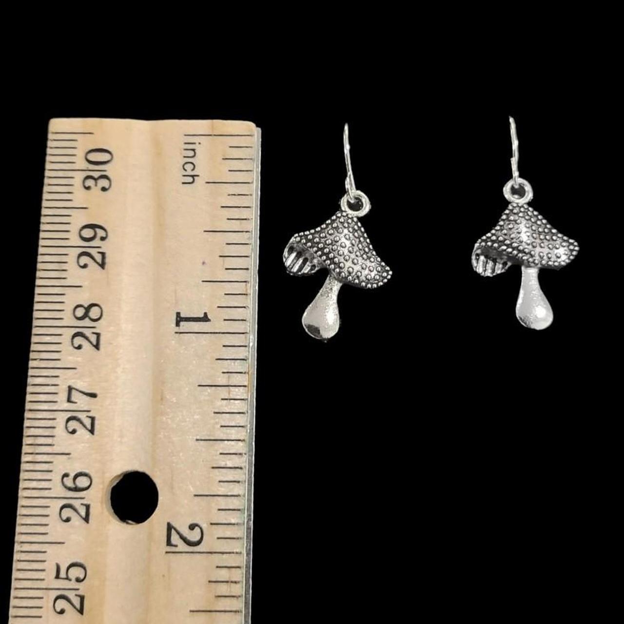 Product Image 3 - Silver Mushroom Earrings 003
..
Small Silver-tone