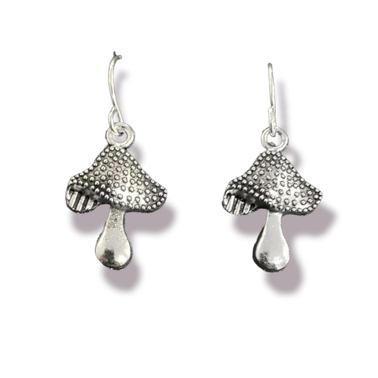 Product Image 1 - Silver Mushroom Earrings 003
..
Small Silver-tone