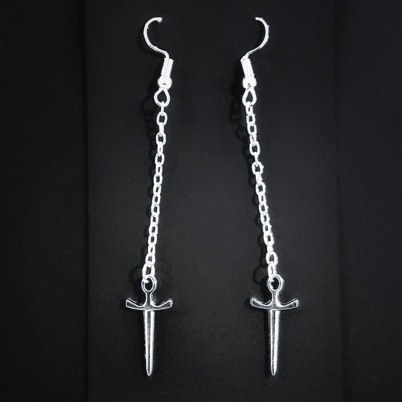 Product Image 1 - Silver Dagger Chain Earrings 
______________________

New