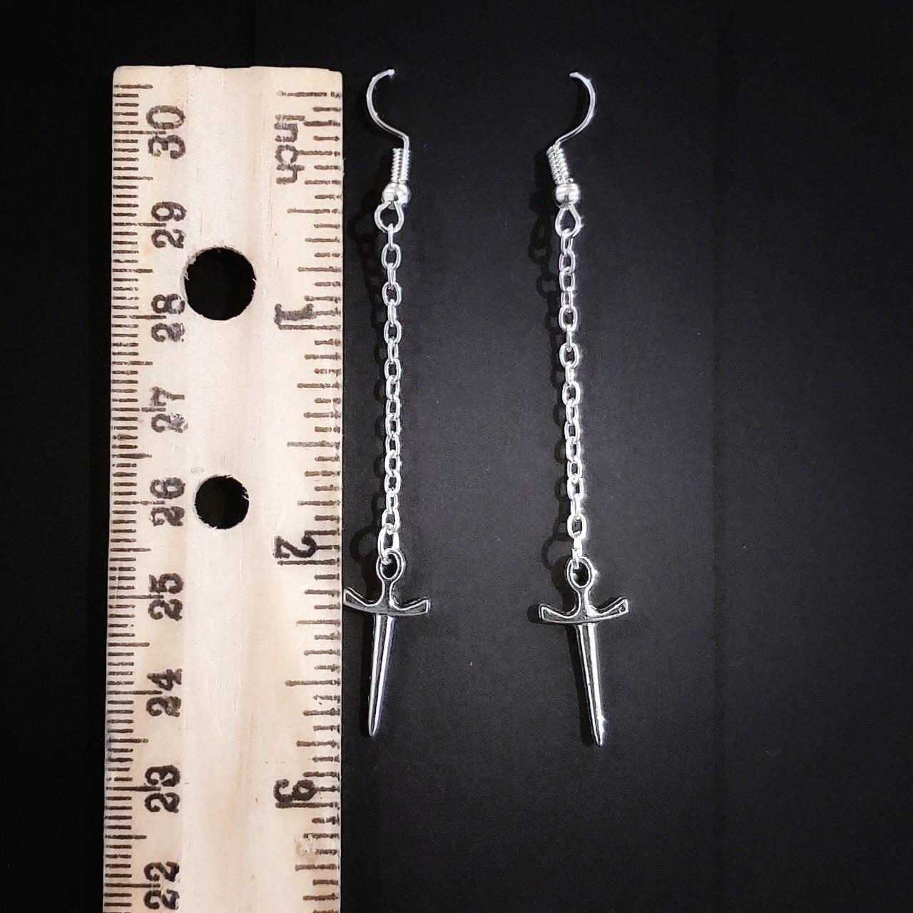 Product Image 3 - Silver Dagger Chain Earrings 
______________________

New
