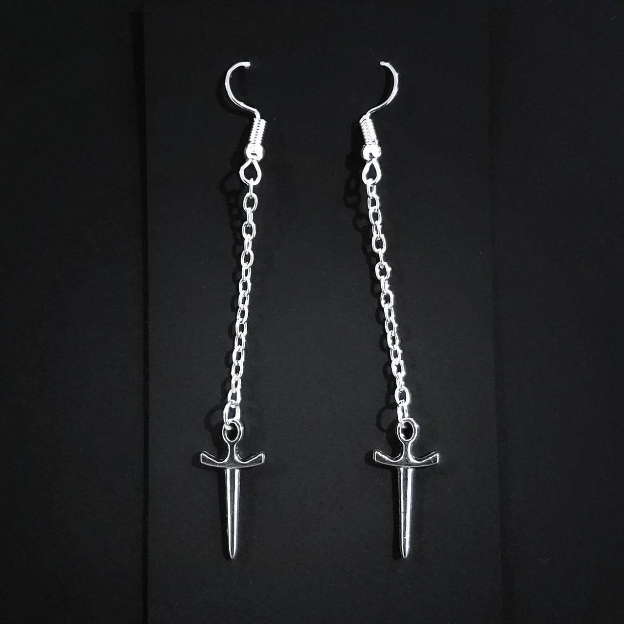 Product Image 4 - Silver Dagger Chain Earrings 
______________________

New