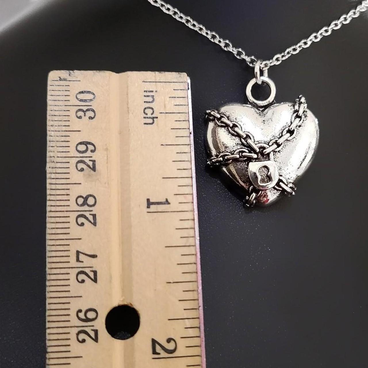 Product Image 4 - 16" Silver Locked Heart Necklace