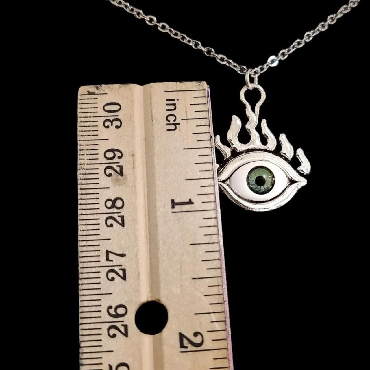 Product Image 3 - 16" Wavy Green Eye Necklace
