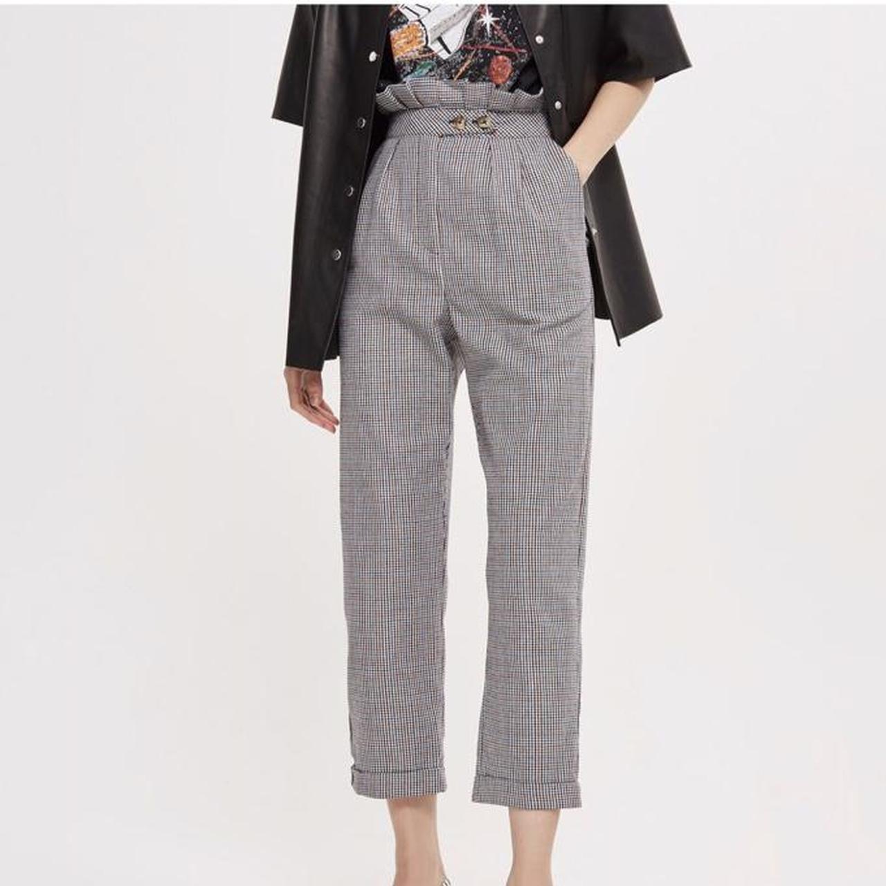 Product Image 1 - Topshop Paperbag Plaid Frill Trouser