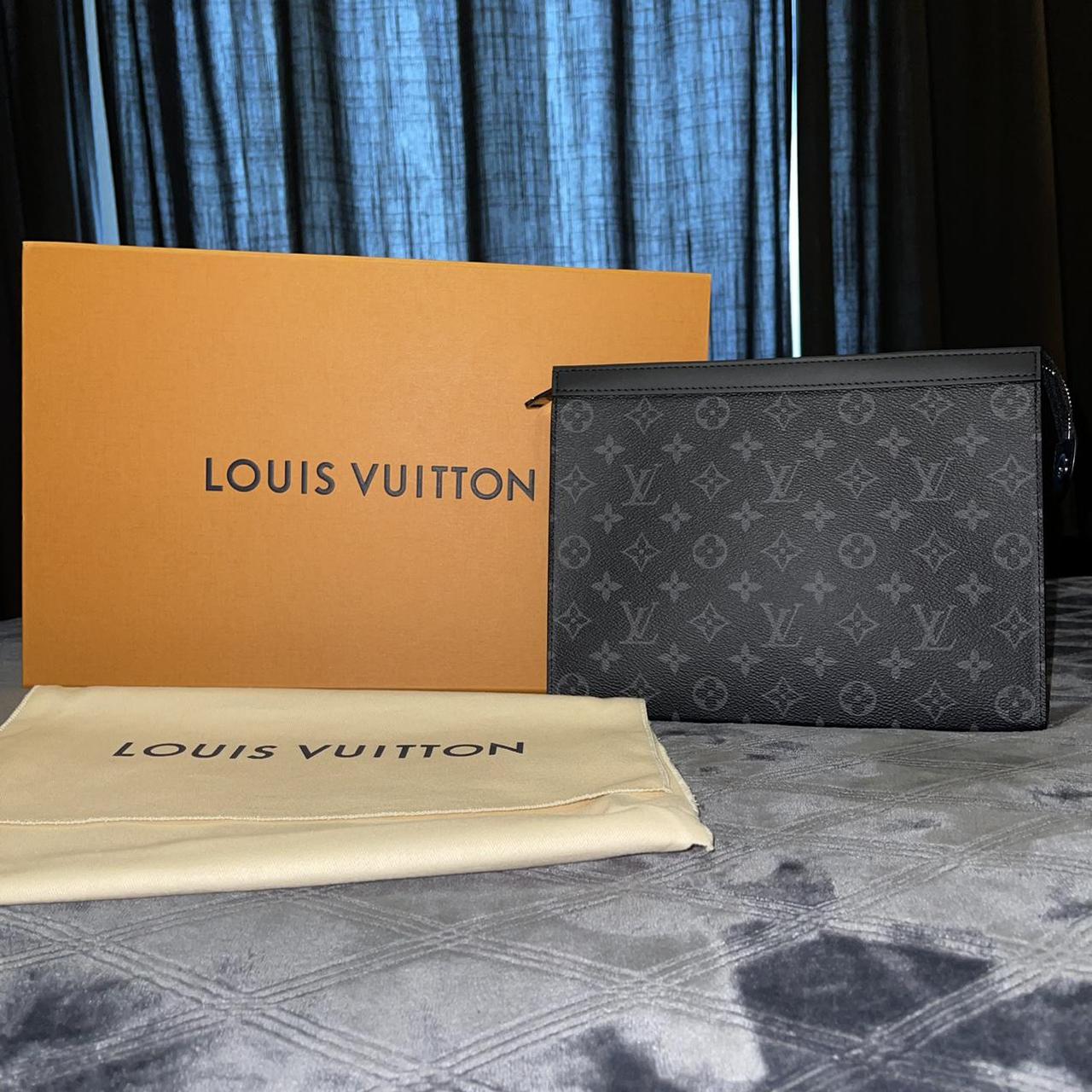 Louis Vuitton Pochette Voyage MM Denim in Coated Canvas/Cowhide