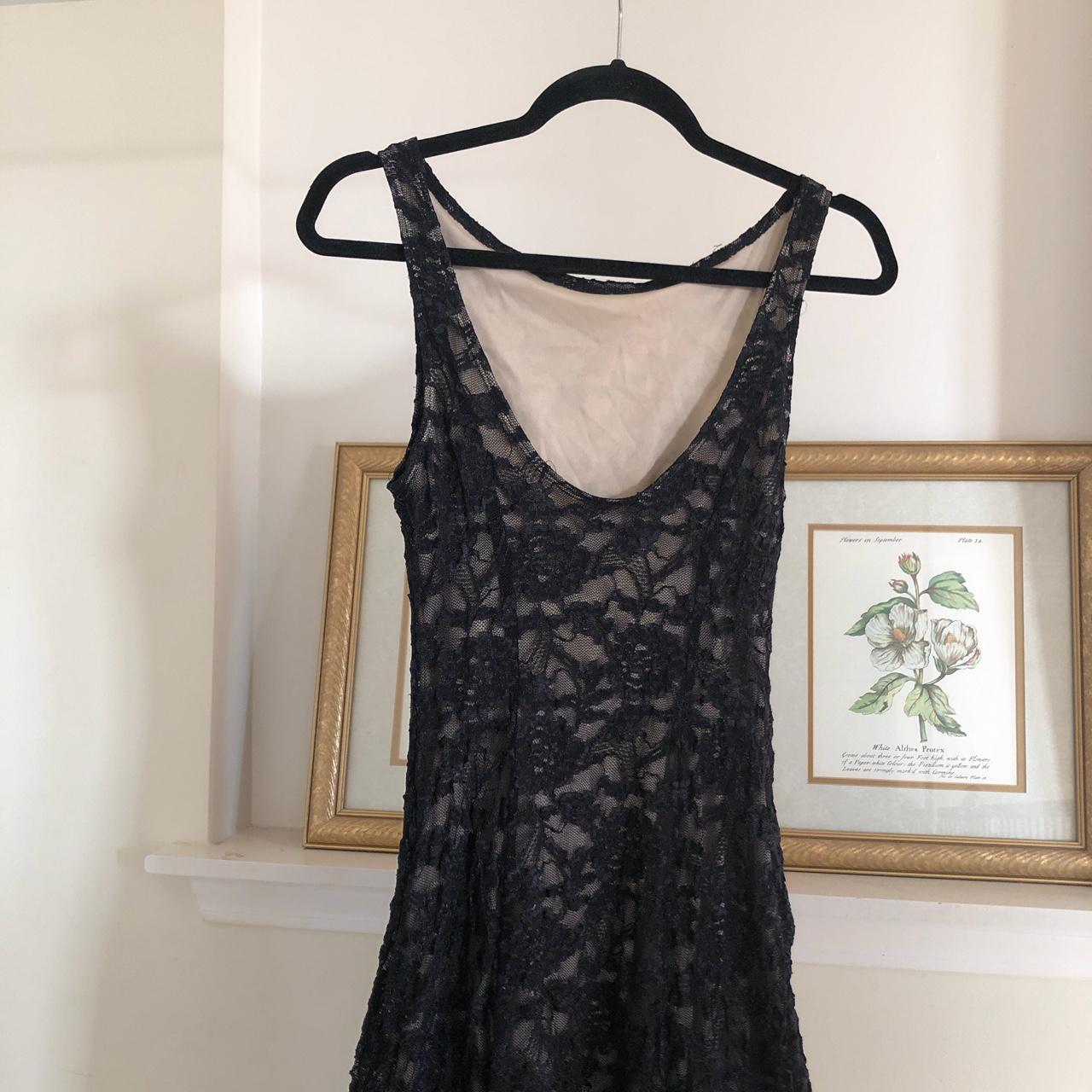 Y2K BLACK LACE PARTY DRESS this form fitting black... - Depop