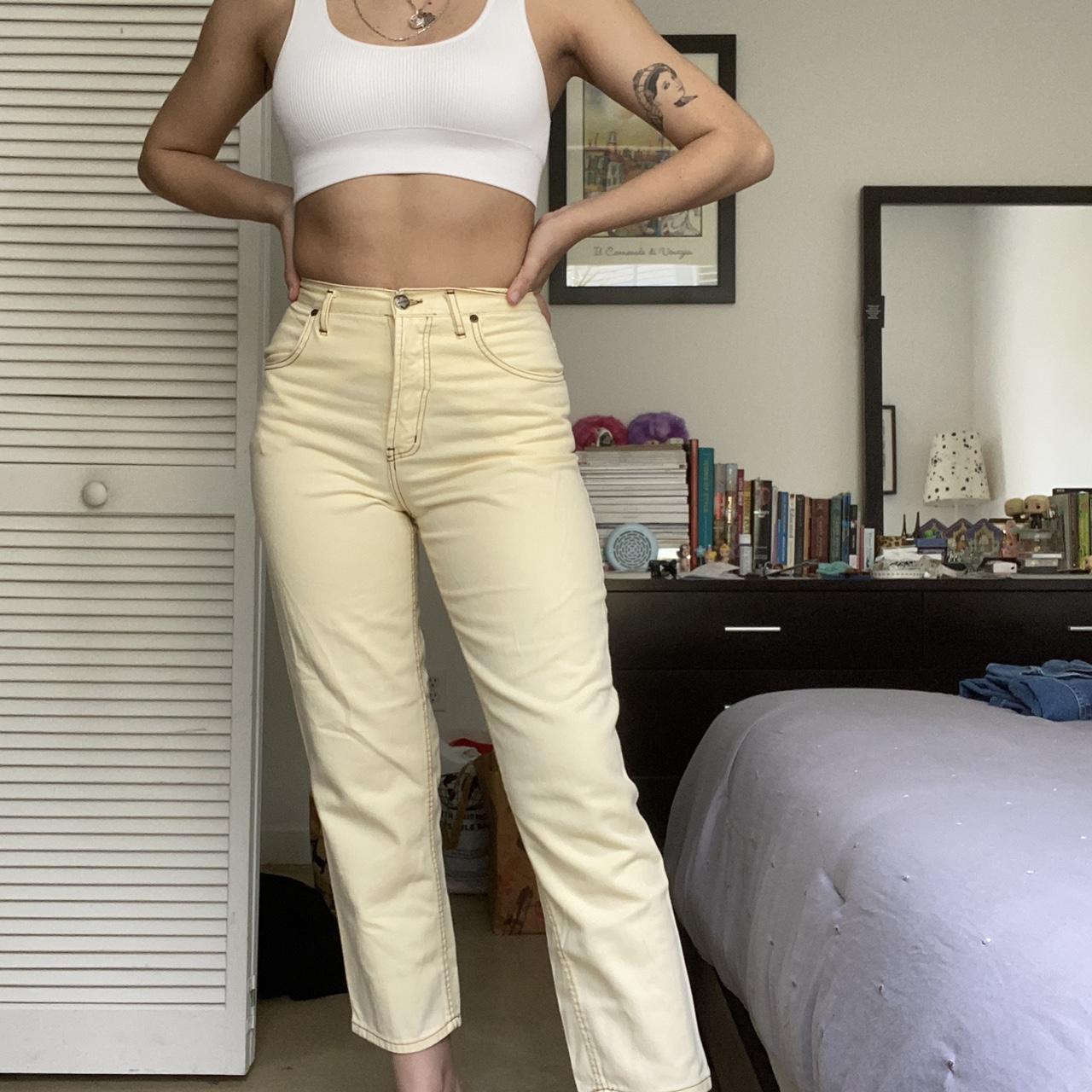 pastel yellow pants 🐥 true European vintage... Depop