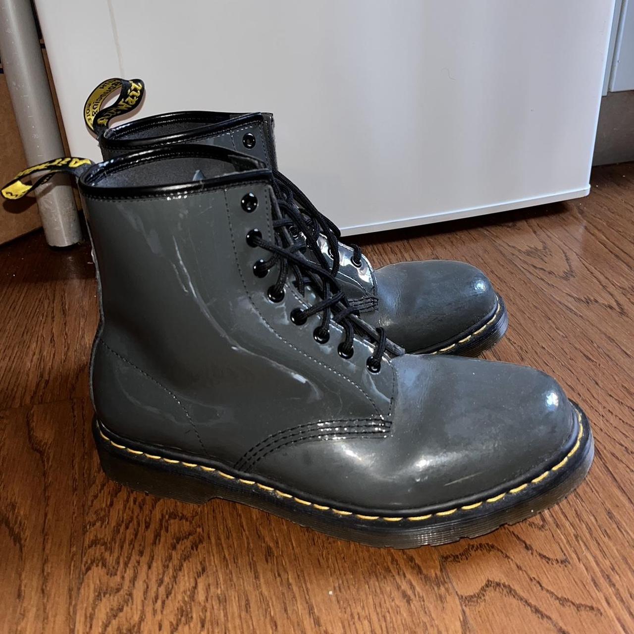 Dr. Martens Shiny Patent Leather Boots! Size is US... - Depop