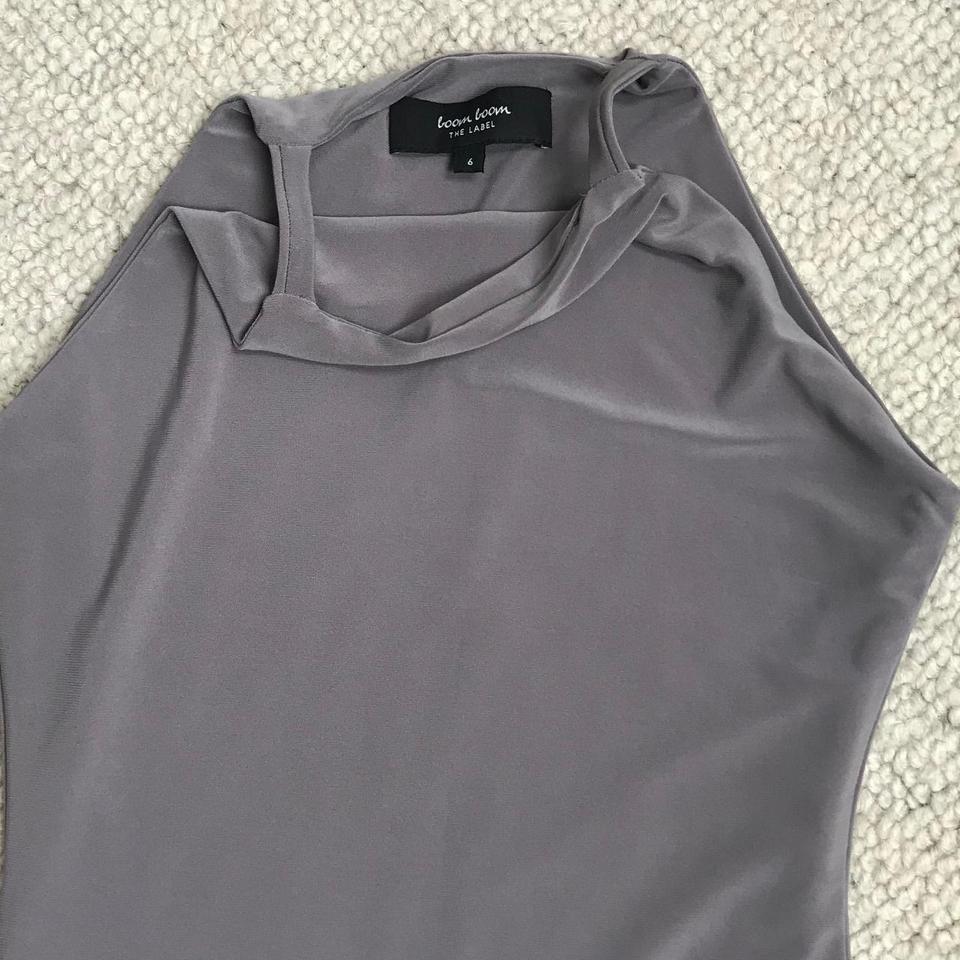 AYM Studio Taylor Midi Dress in Charcoal Grey, size - Depop