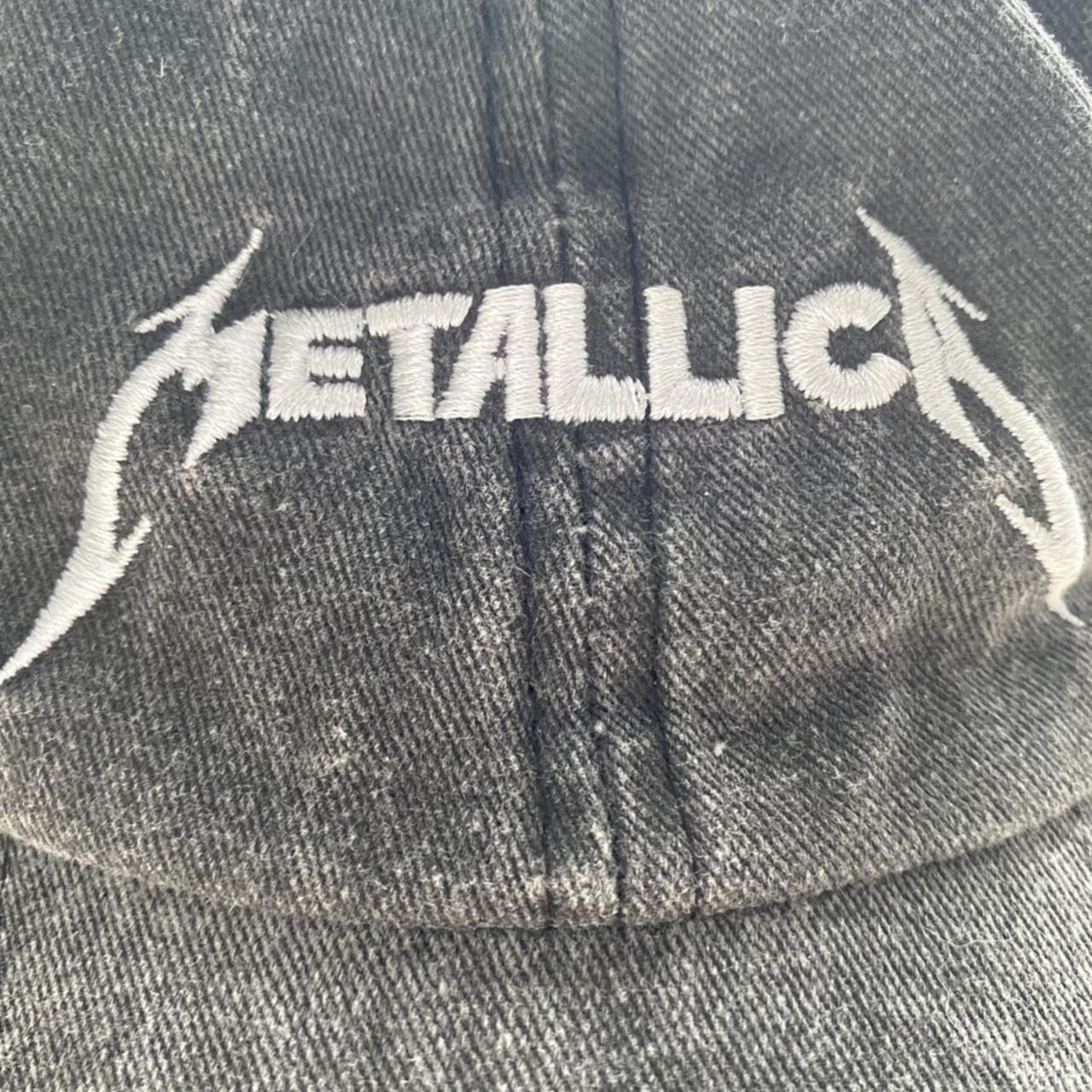 H&M x Metallica hat acid wash dark grey