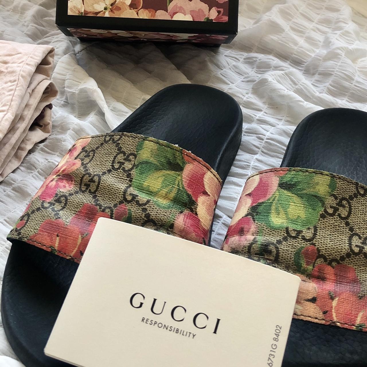 Gucci bloom slides Mules Gucci True to size EU 38... Depop