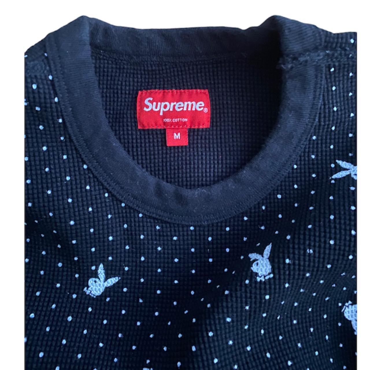 SUPREME PLAYBOY THERMAL - BLACK Worn a few times,... - Depop