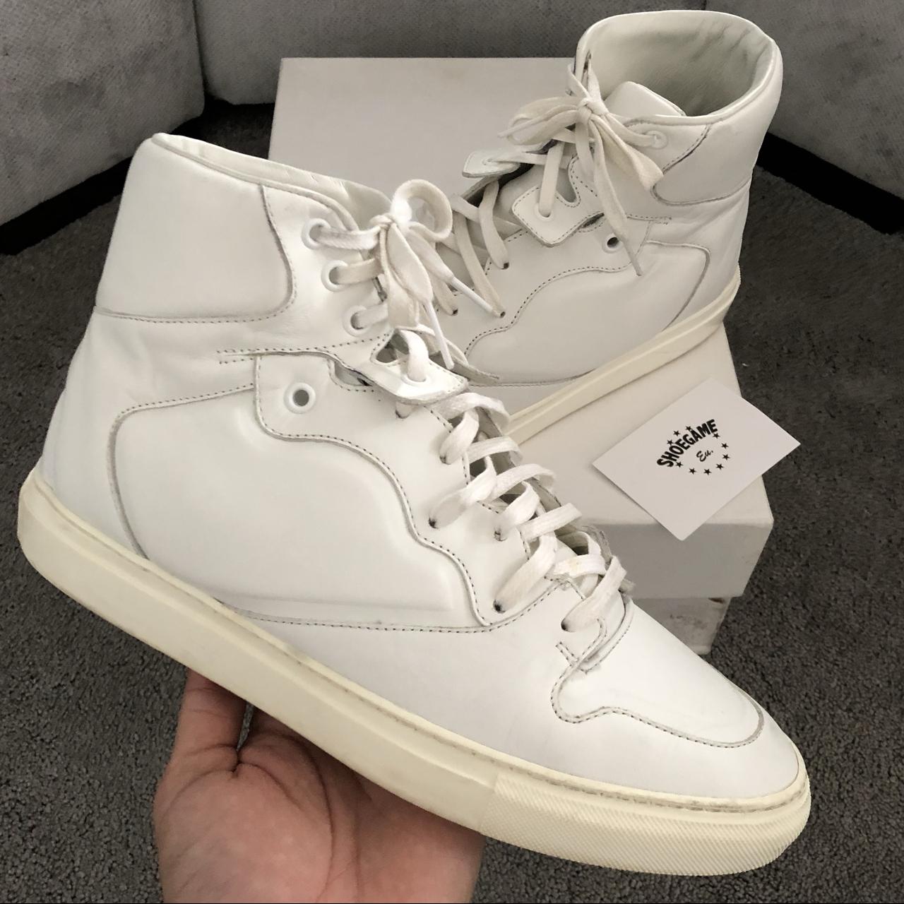 Balenciaga white hot sale leather shoes