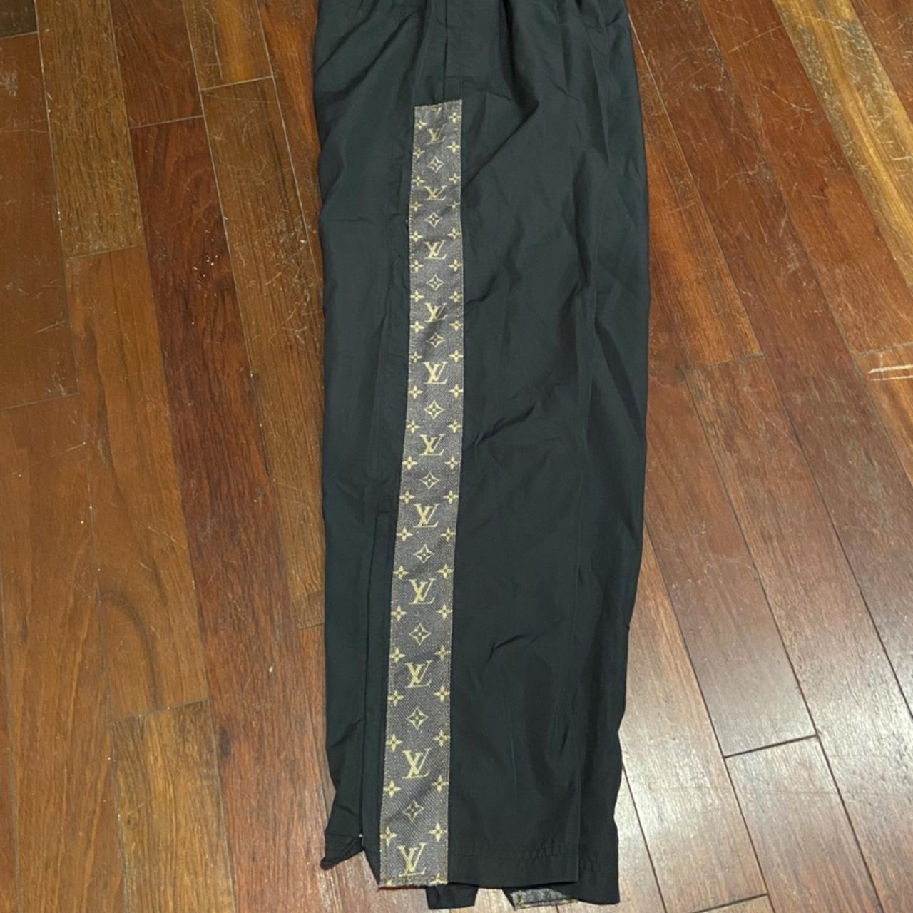 Louis Vuitton swishy track pants cut/sewn from real - Depop