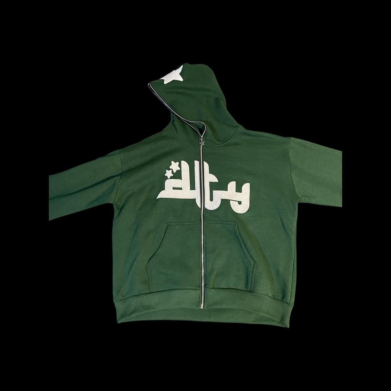 Divide The Youth full zip hoodie. Green full zip.... - Depop